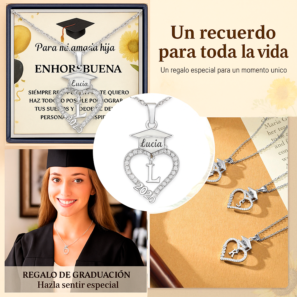 Regalo de Graduación 2025 – Collar Personalizado con Tarjeta Dedicatoria