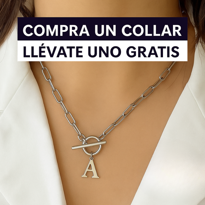 Collar con Inicial y Cierre de Aro - OFERTA 2x1