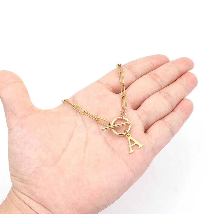 Collar con Inicial y Cierre de Aro - OFERTA 2x1