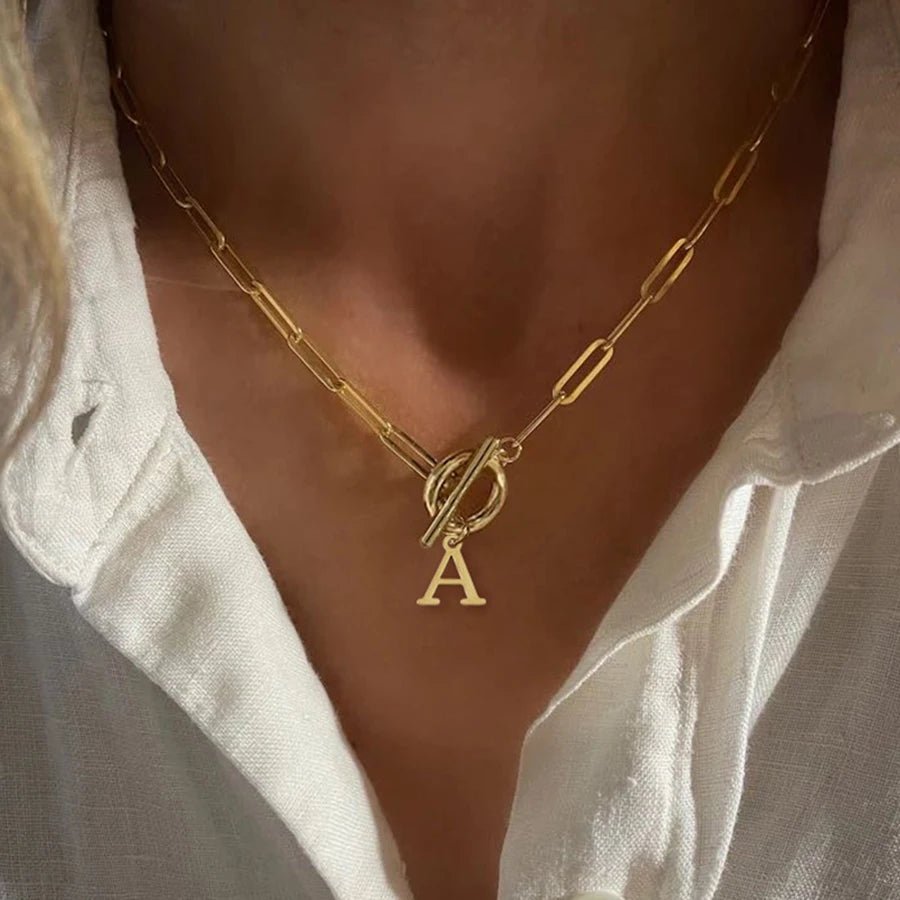 Collar con Inicial y Cierre de Aro - OFERTA 2x1