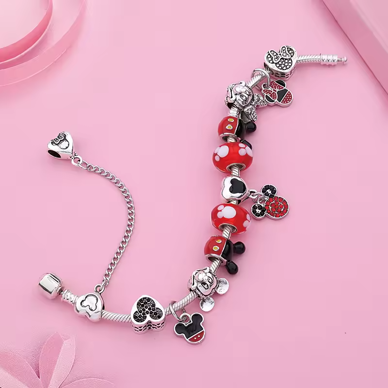 Pulsera de Pandora + 12 Abalorios "MINNIE MOUSE"