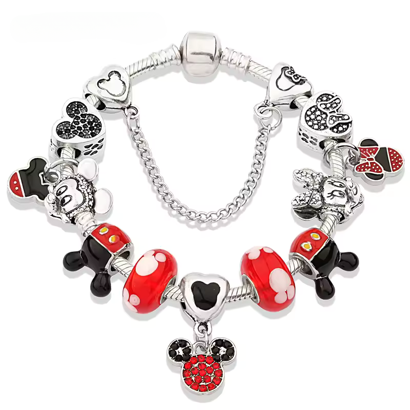 Pulsera de Pandora + 12 Abalorios "MINNIE MOUSE"